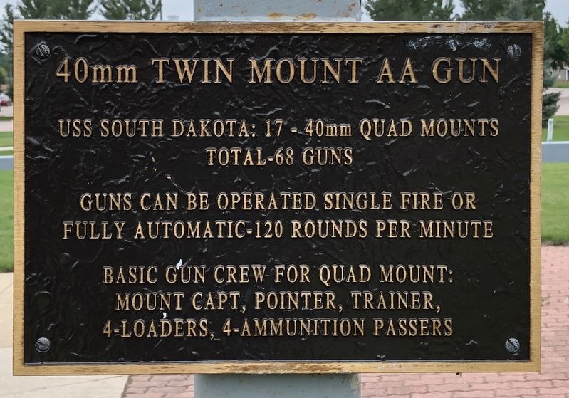 40mm Twin Mount AA Gun Marker image. Click for full size.