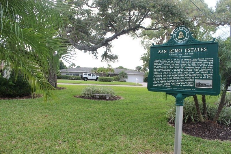San Remo Estates Marker image. Click for full size.