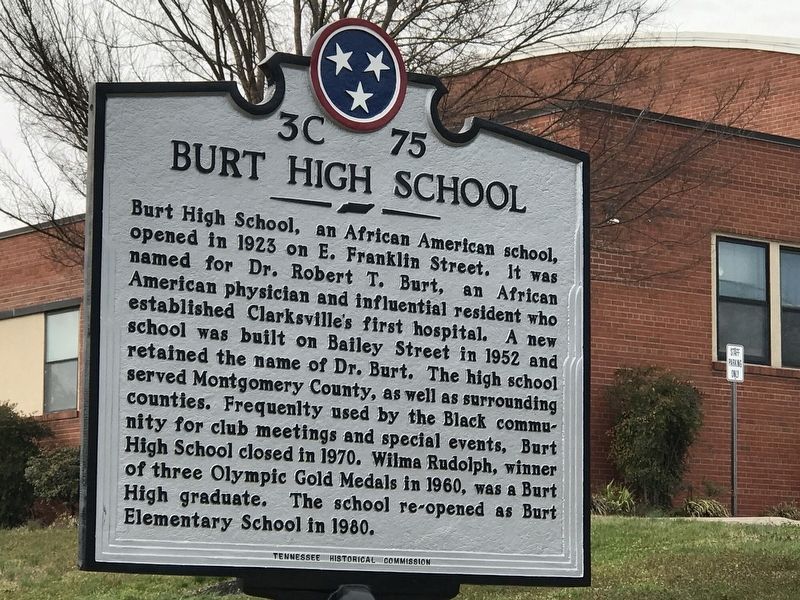 Burt High School Marker image. Click for full size.