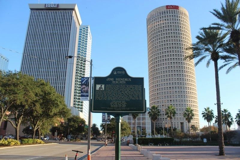 Jimi Hendrix Marker looking south. Click for full size. Jimi Hendrix Marker looking south image. Click for full size.