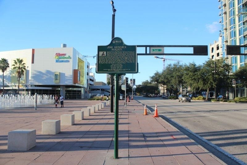 Jimi Hendrix Marker looking north. Click for full size. Jimi Hendrix Marker looking north image. Click for full size.