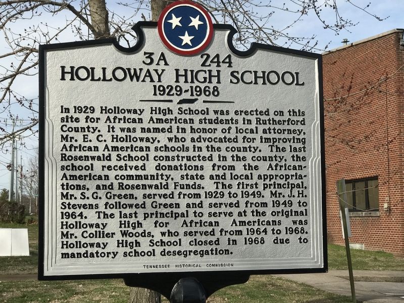Holloway High School (1929-1968) Marker. Click for full size. Holloway High School (1929-1968) Marker image. Click for full size.