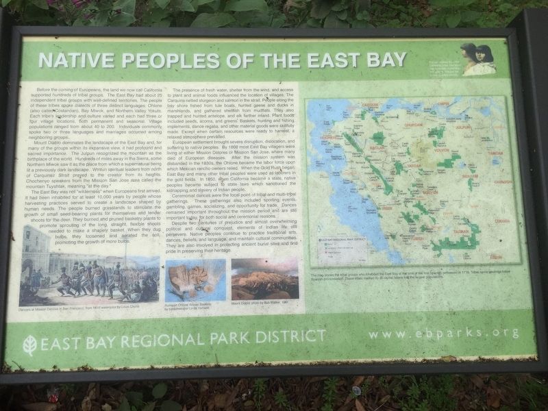 Native Peoples of the East Bay Marker image. Click for full size.
