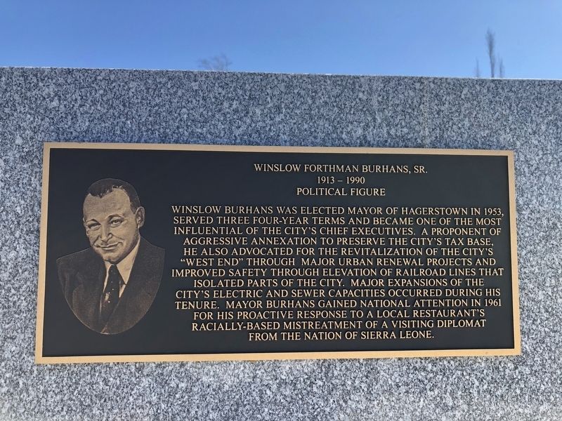Winslow Forthman Burhans, Sr. Marker. Click for full size. Winslow Forthman Burhans, Sr. Marker image. Click for full size.