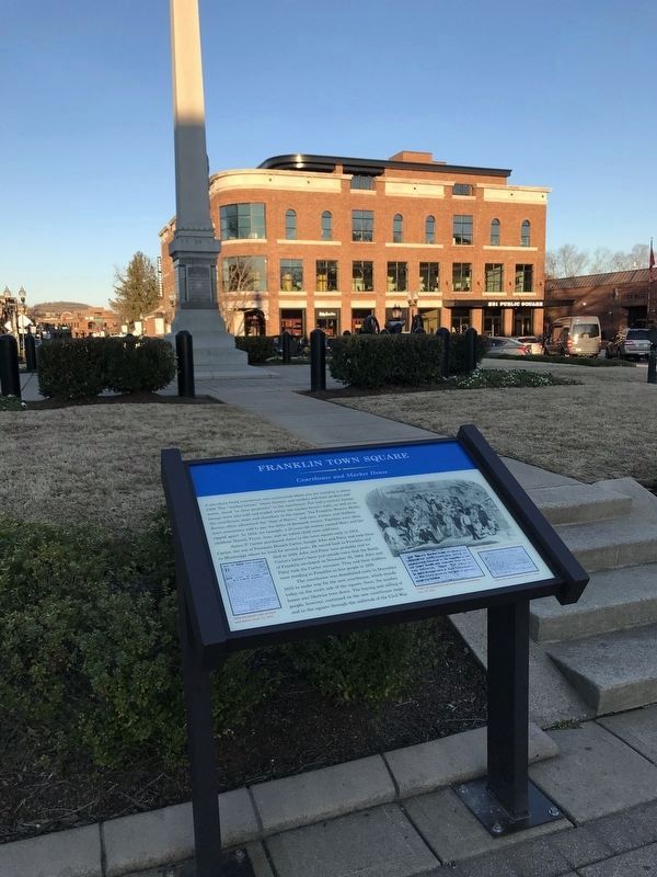 Franklin Town Square Marker. Click for full size. Franklin Town Square Marker image. Click for full size.