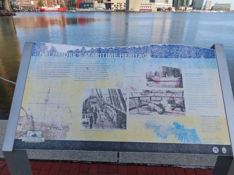 Baltimore’s Maritime Heritage Marker. Click for full size. Baltimore’s Maritime Heritage Marker image. Click for full size.