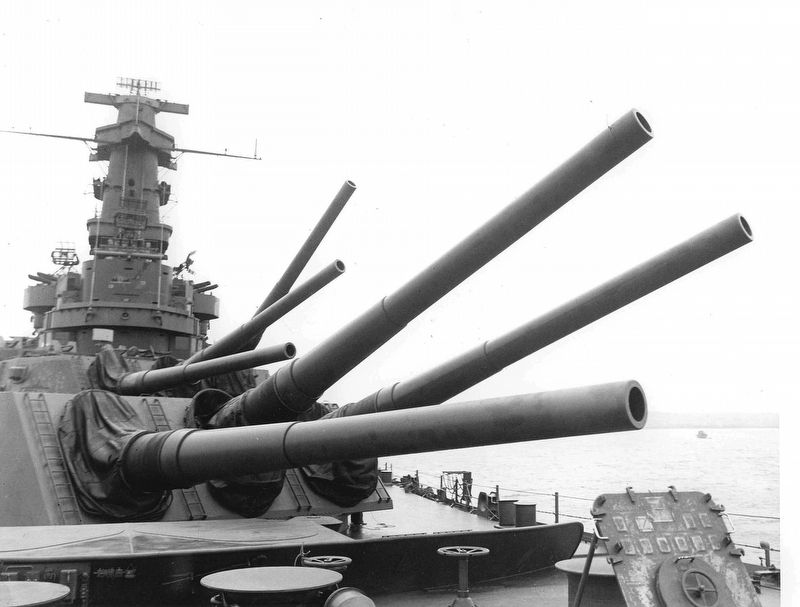 South Dakota's forward turrets.. Click for full size. South Dakota's forward turrets. image. Click for full size.