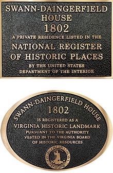 NRHP and VHL Plaques image. Click for full size.