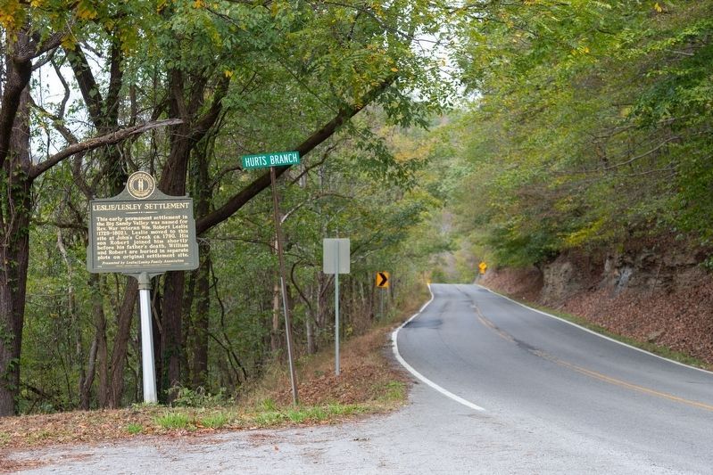 Leslie / Lesley Settlement Marker image. Click for full size.