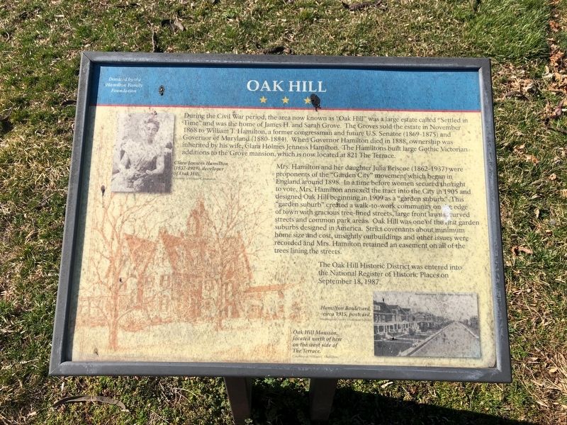 Oak Hill Marker. Click for full size. Oak Hill Marker image. Click for full size.