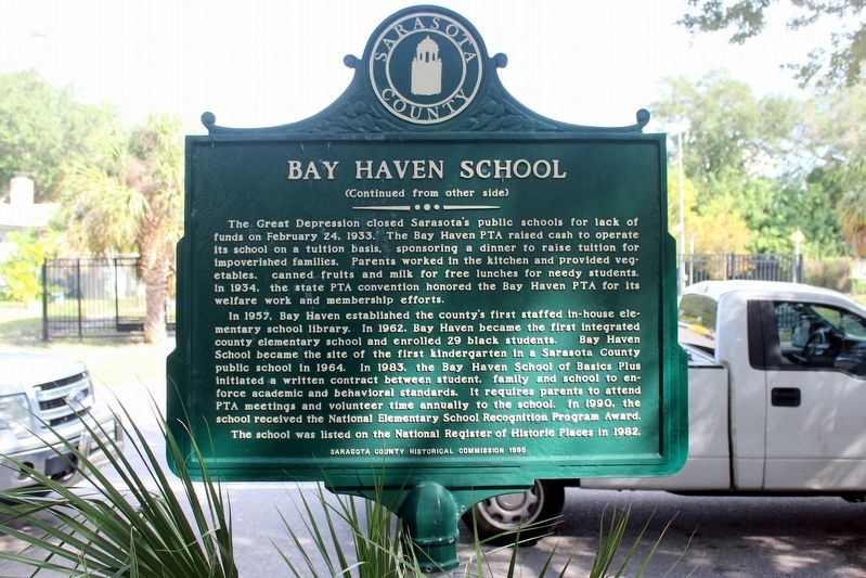 Bay Haven School Marker Side 2 image. Click for full size.