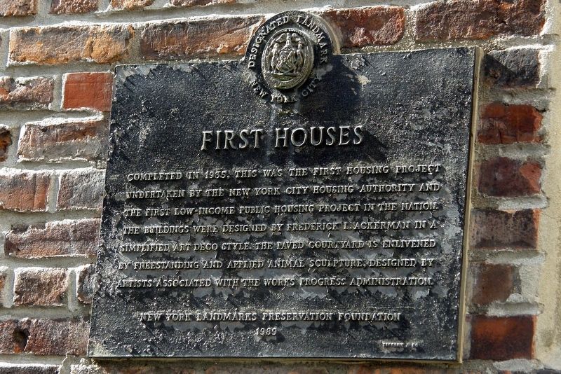 First Houses Marker image. Click for full size.