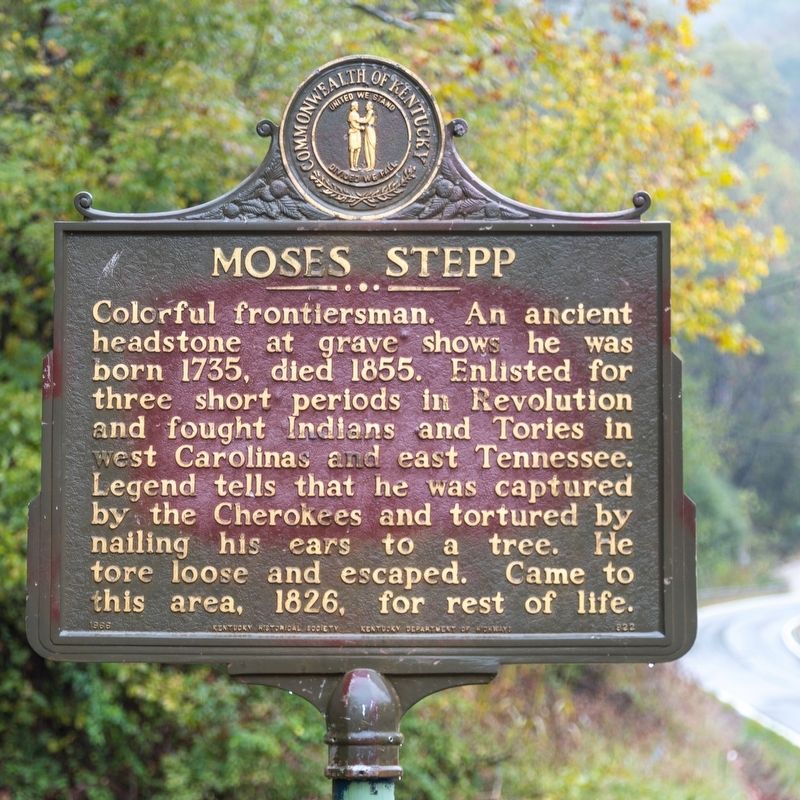 Moses Stepp Marker image. Click for full size.