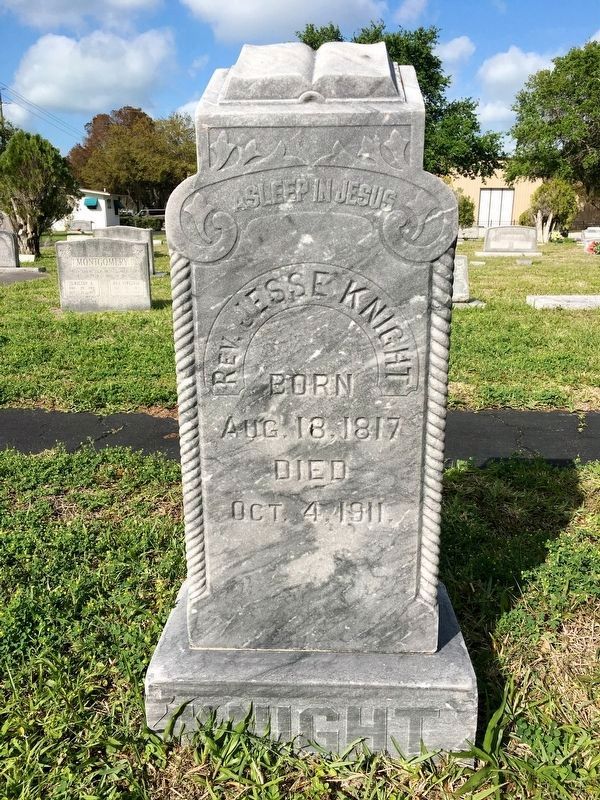 Rev Jesse Knight headstone image. Click for full size.
