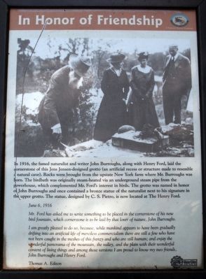 In Honor of Friendship Marker image. Click for full size.