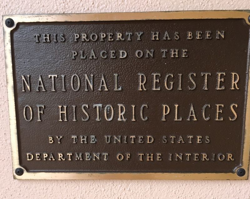 National Register Plaque image. Click for full size.