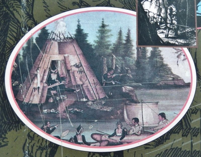 Marker detail: Micmac Indians image. Click for full size.