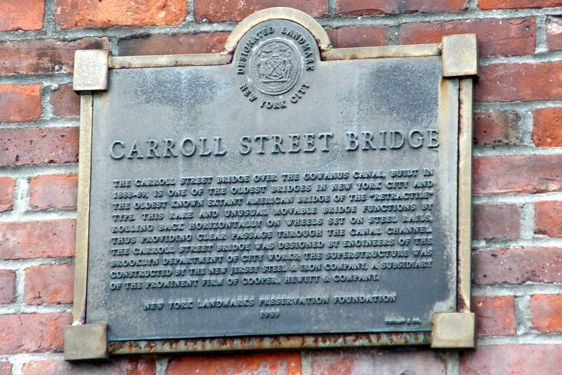 Carroll Street Bridge Marker. Click for full size. Carroll Street Bridge Marker image. Click for full size.