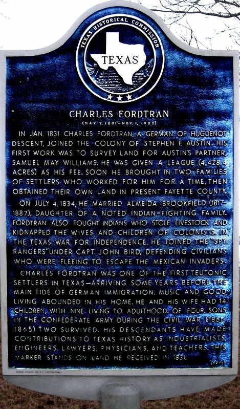 Charles Fordtran Marker image. Click for full size.