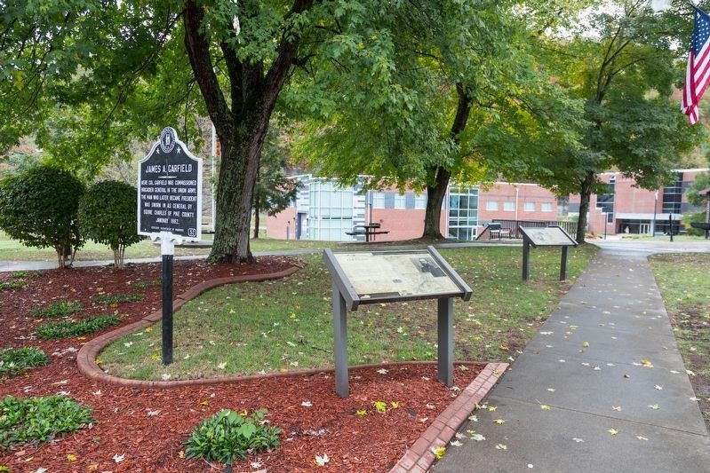Three Historical Markers in Pikeville City Park. Click for full size. Three Historical Markers in Pikeville City Park image. Click for full size.