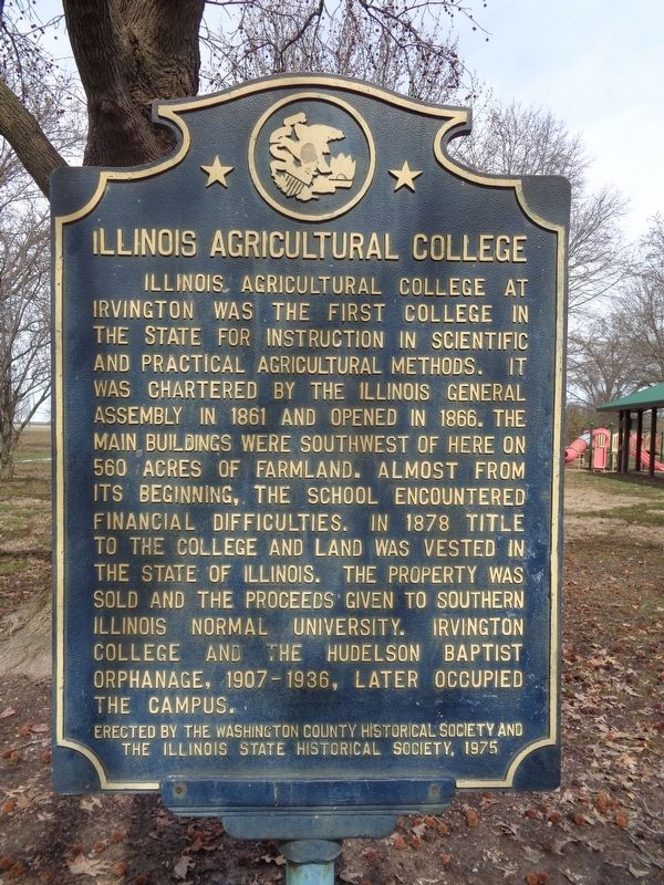 Illinois Agricultural College Marker. Click for full size. Illinois Agricultural College Marker image. Click for full size.