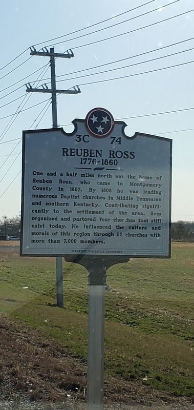 Reuben Ross Marker. Click for full size. Reuben Ross Marker image. Click for full size.