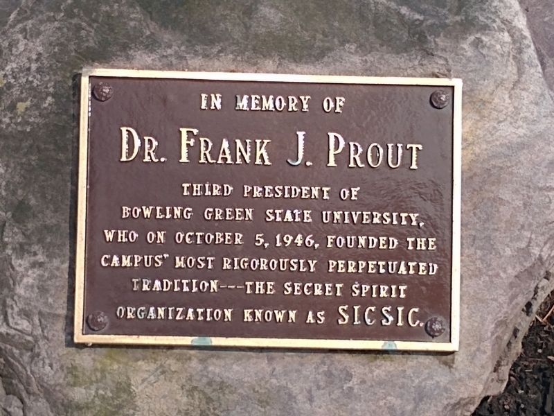 Frank J. Prout Chapel Marker - plaque on nearby rock. Click for full size. Frank J. Prout Chapel Marker - plaque on nearby rock image. Click for full size.