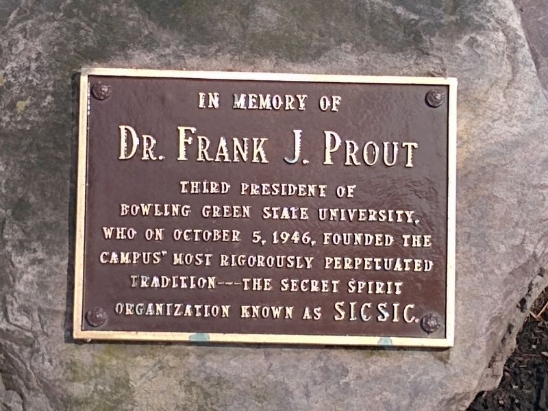 Frank J. Prout Chapel Marker - plaque on nearby rock image. Click for full size.