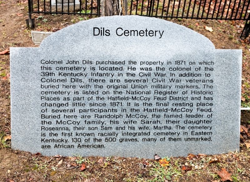 Dils Cemetery Marker image. Click for full size.