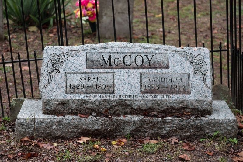 Sarah and Randolph McCoy Gravestone image. Click for full size.