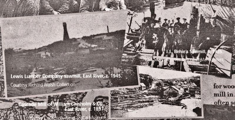 Marker detail: Sheet Harbour Sawmills. Click for full size. Marker detail: Sheet Harbour Sawmills image. Click for full size.