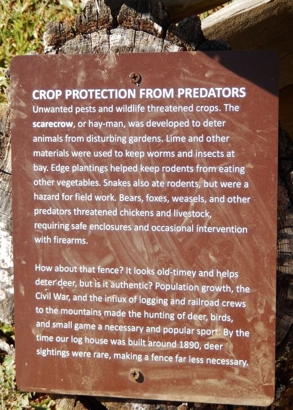 Crop Protection from Predators Marker image. Click for full size.