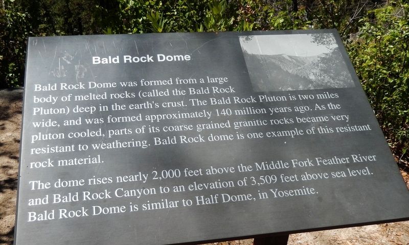 Bald Rock Dome Marker image. Click for full size.