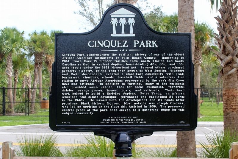 Cinquez Park Marker image. Click for full size.