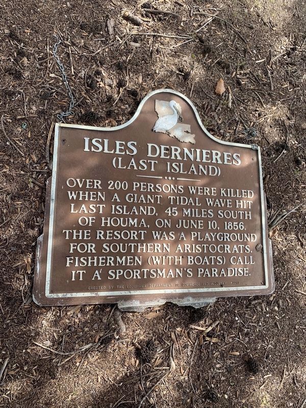 Isles Dernieres Marker On the Ground image. Click for full size.