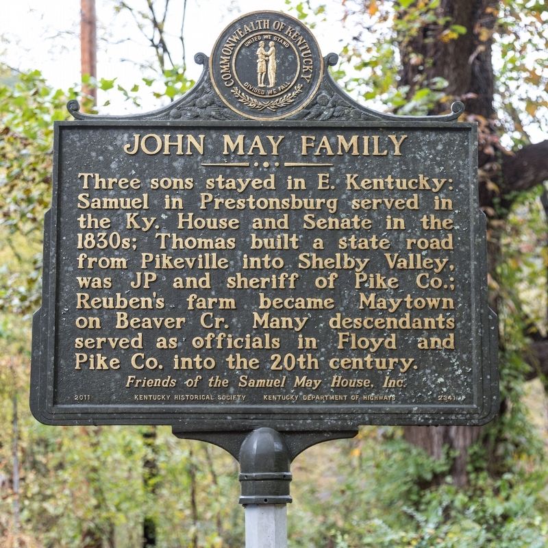 John May Family face of marker image. Click for full size.
