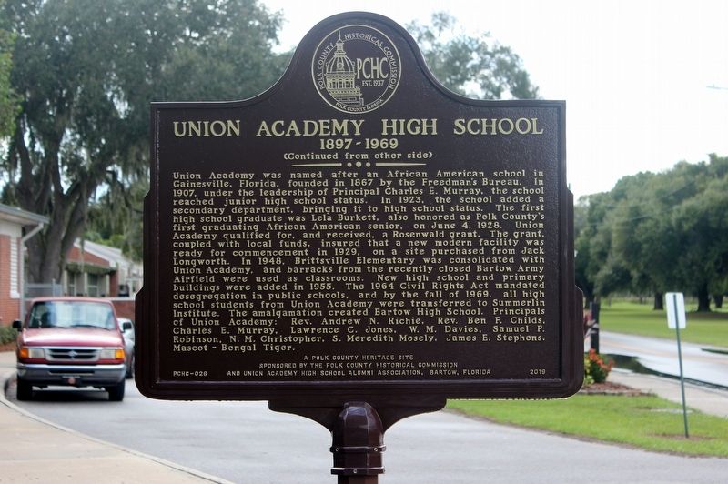 Union Academy High School Marker Side 2 image. Click for full size.