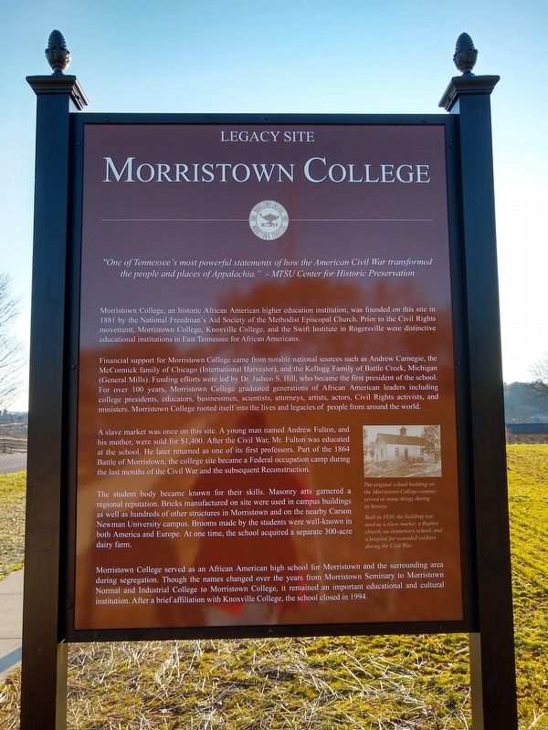 Morristown College Marker (Side 1) image. Click for full size.