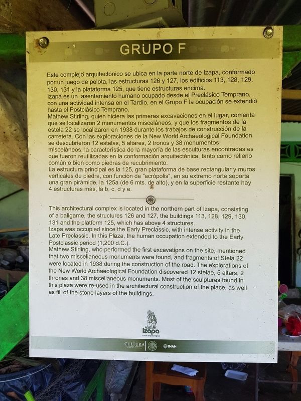 Group F at Izapa Archaeological Zone Marker image. Click for full size.