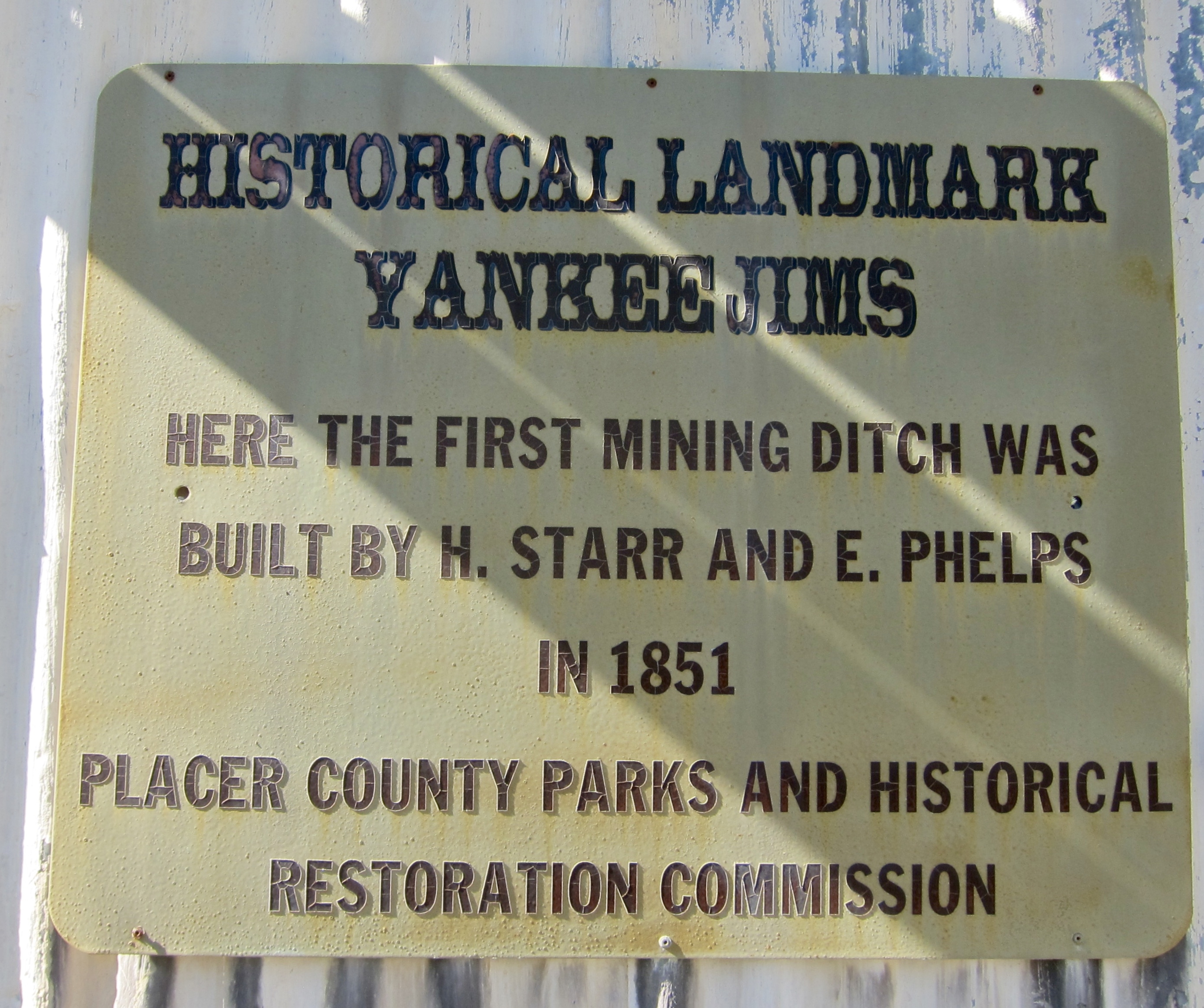 First Mining Ditch Marker