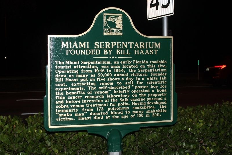 Miami Serpentarium Marker image. Click for full size.