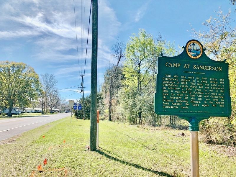 Camp at Sanderson Marker looking west towards I-10. image. Click for full size.