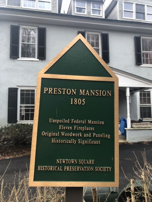 Preston Mansion Marker image. Click for full size.