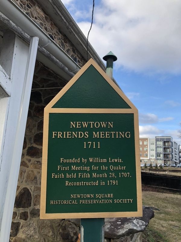 Newtown Friends Meeting Marker image. Click for full size.