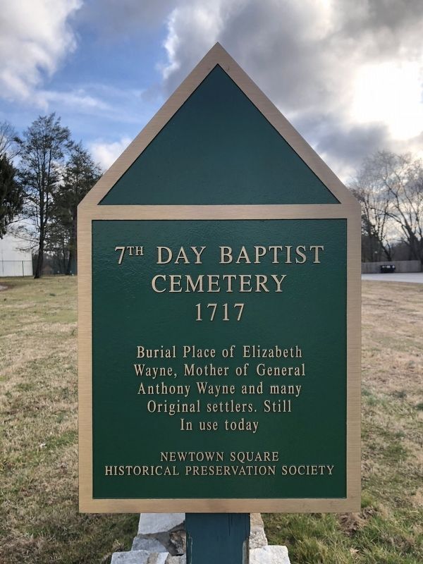 7th Day Baptist Cemetery Marker. Click for full size. 7th Day Baptist Cemetery Marker image. Click for full size.