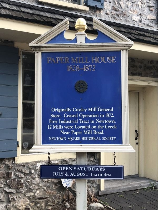 Paper Mill House Marker image. Click for full size.