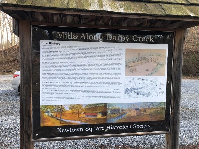 Mills Along Darby Creek side of the marker image. Click for full size.