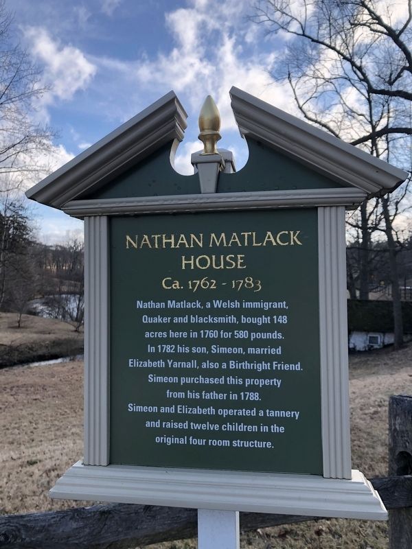 Nathan Matlack House Marker image. Click for full size.