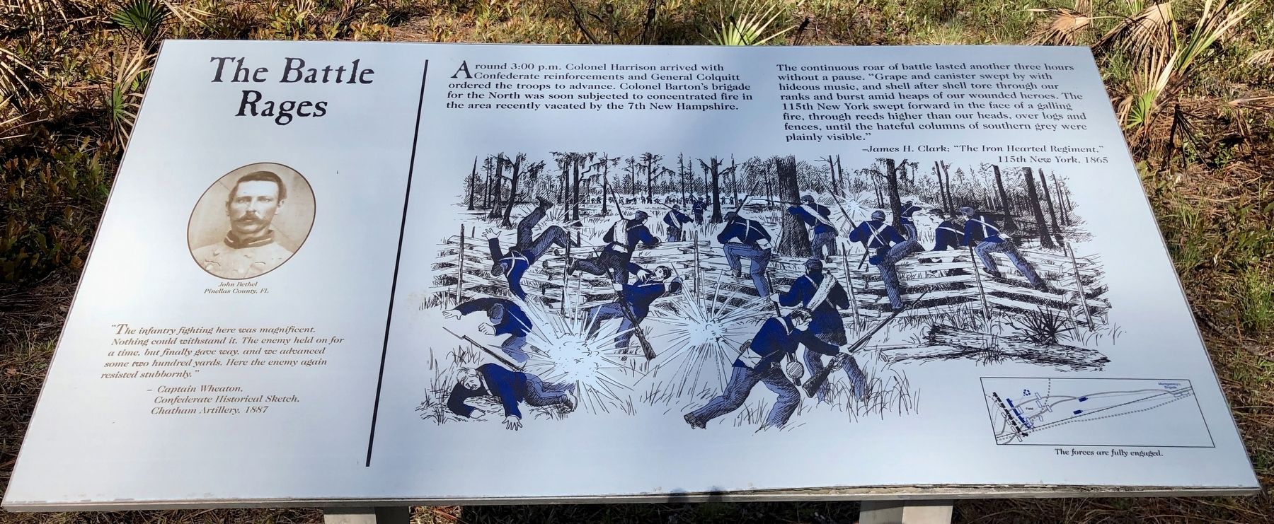 The Battle Rages Marker. Click for full size. The Battle Rages Marker image. Click for full size.