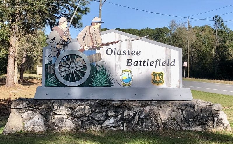 Olustee Battlefield Historic State Park entrance. image. Click for full size.